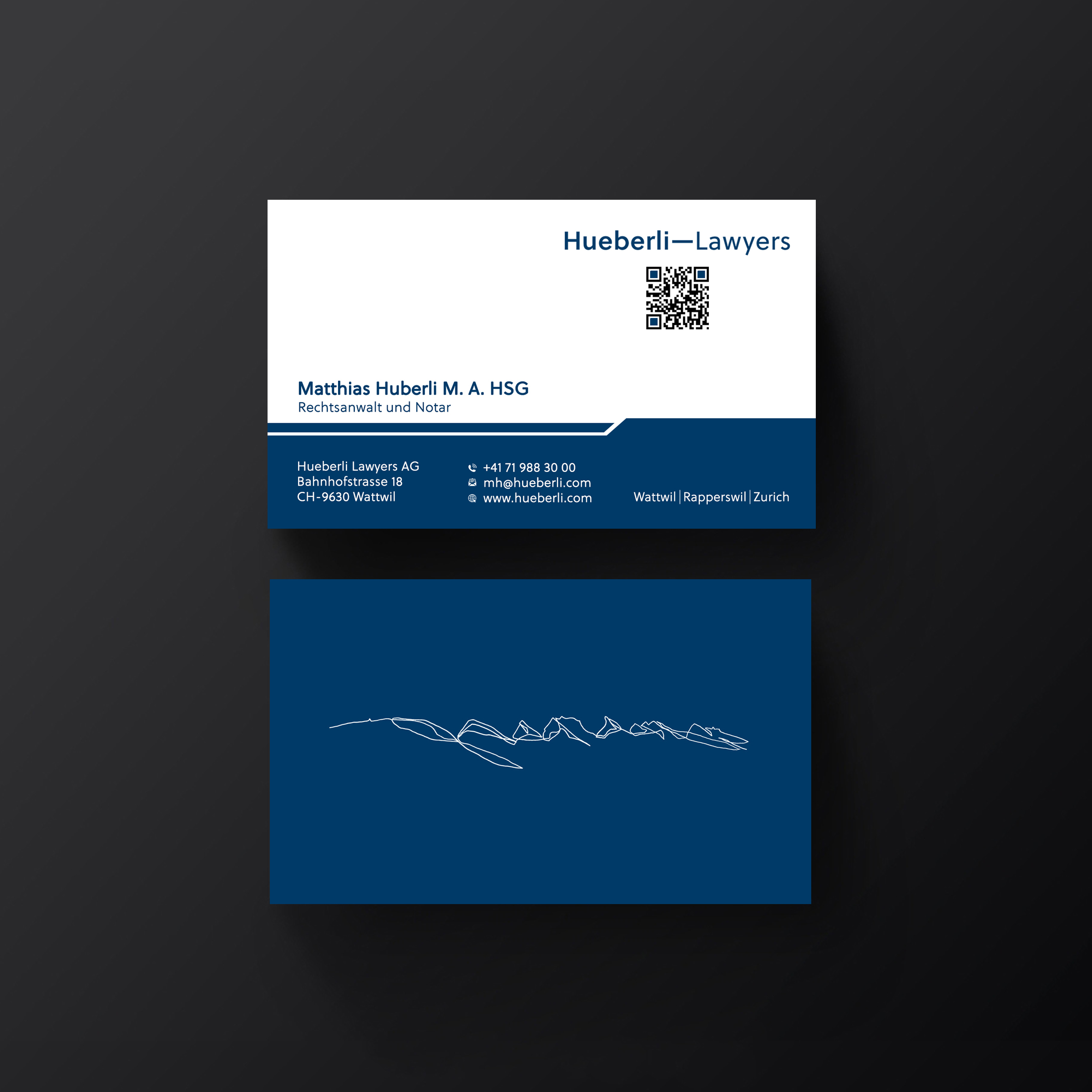 Business Card Design by Designers Hub for Hueberli Lawyers AG | Design #23434341