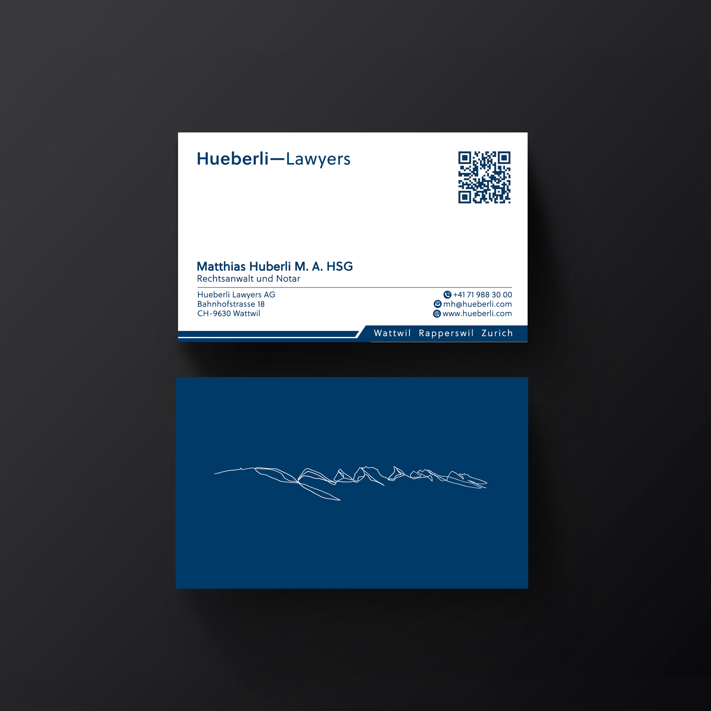 Business Card Design by Designers Hub for Hueberli Lawyers AG | Design #23434361