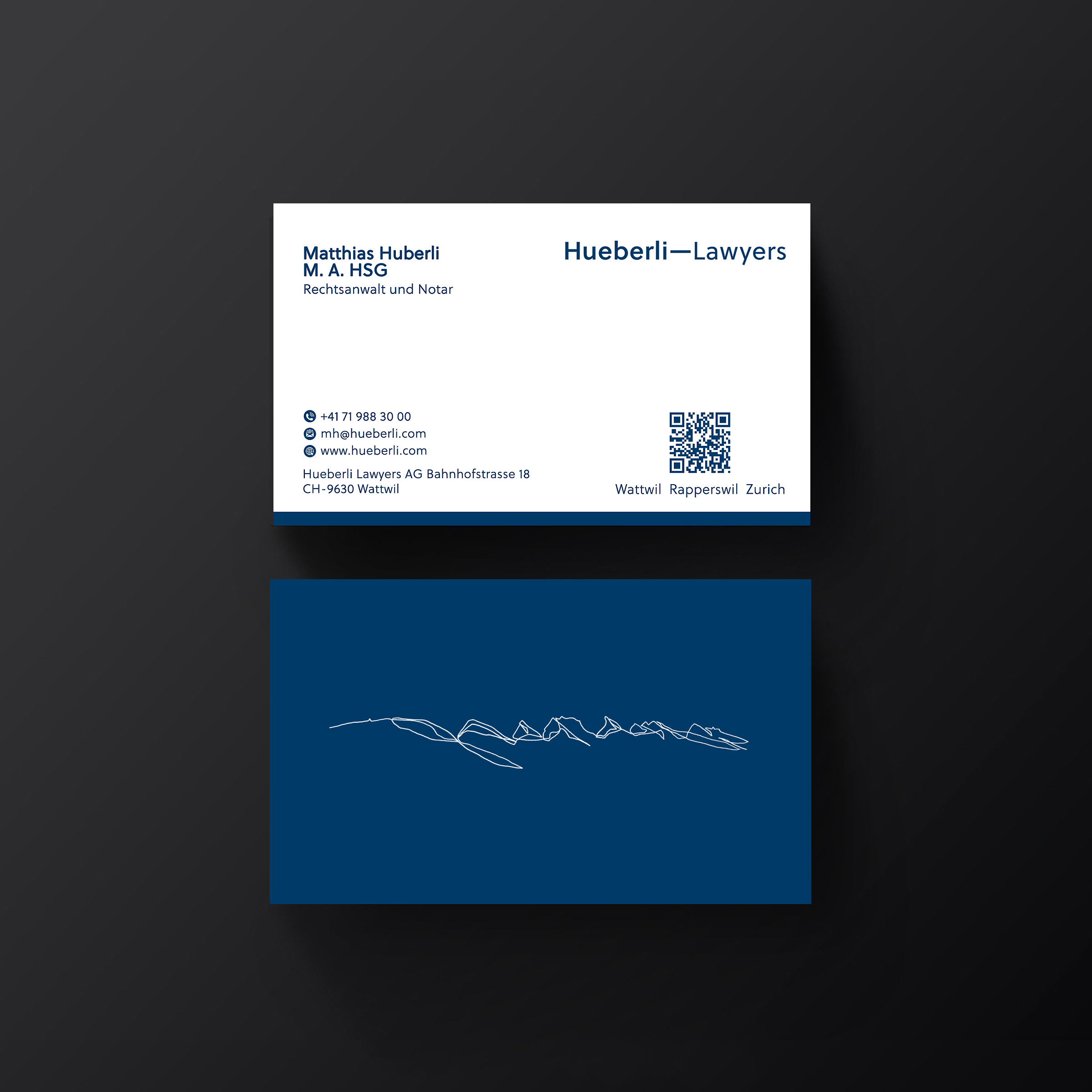Business Card Design by Designers Hub for Hueberli Lawyers AG | Design #23443514
