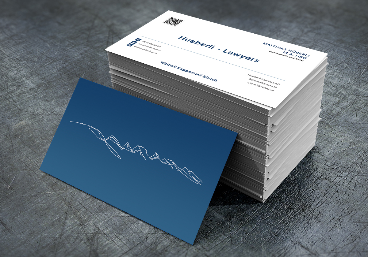 Business Card Design by pentaxial for Hueberli Lawyers AG | Design #23430662