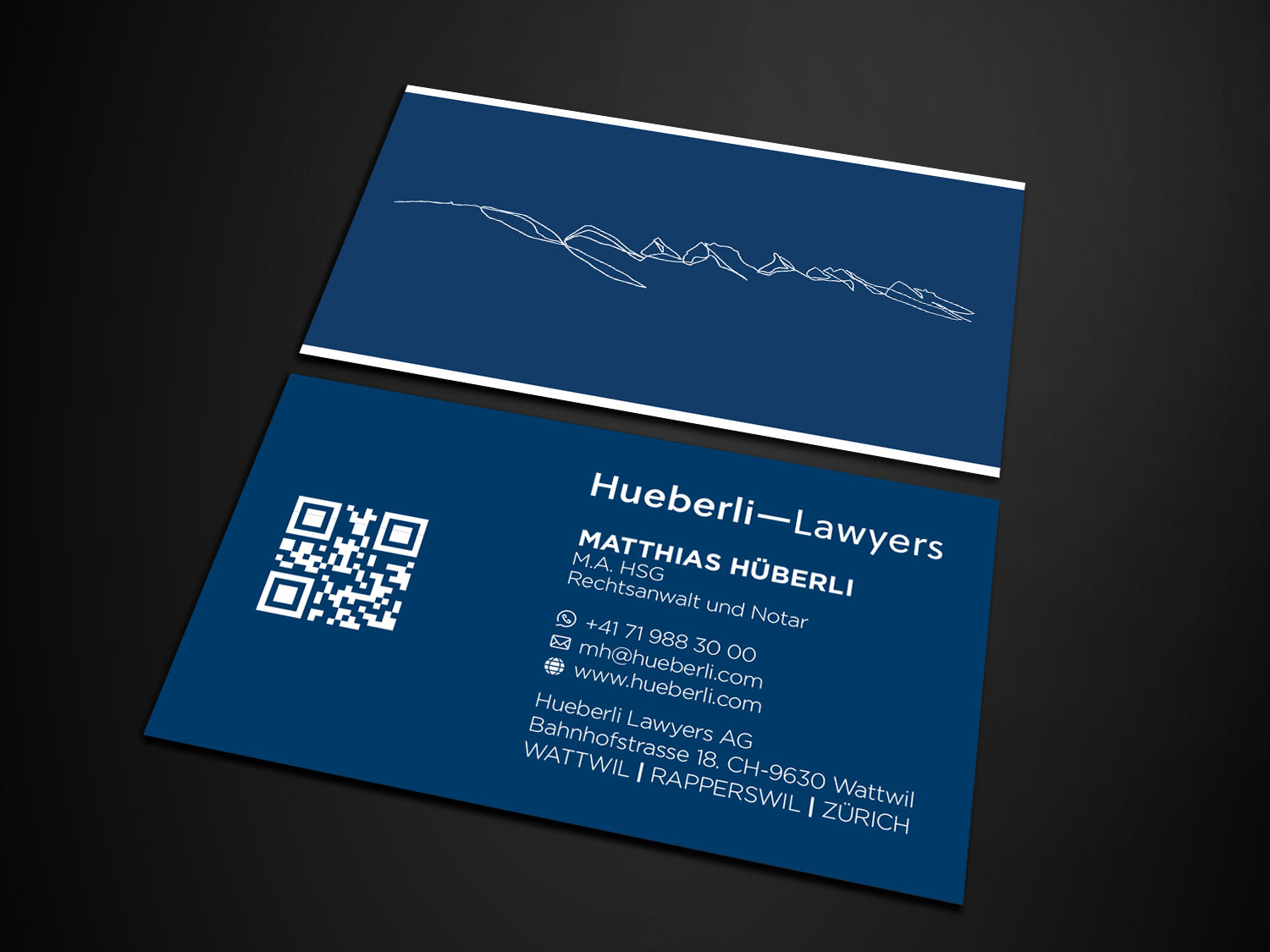 Business Card Design by Verified artistry for Hueberli Lawyers AG | Design #23438945