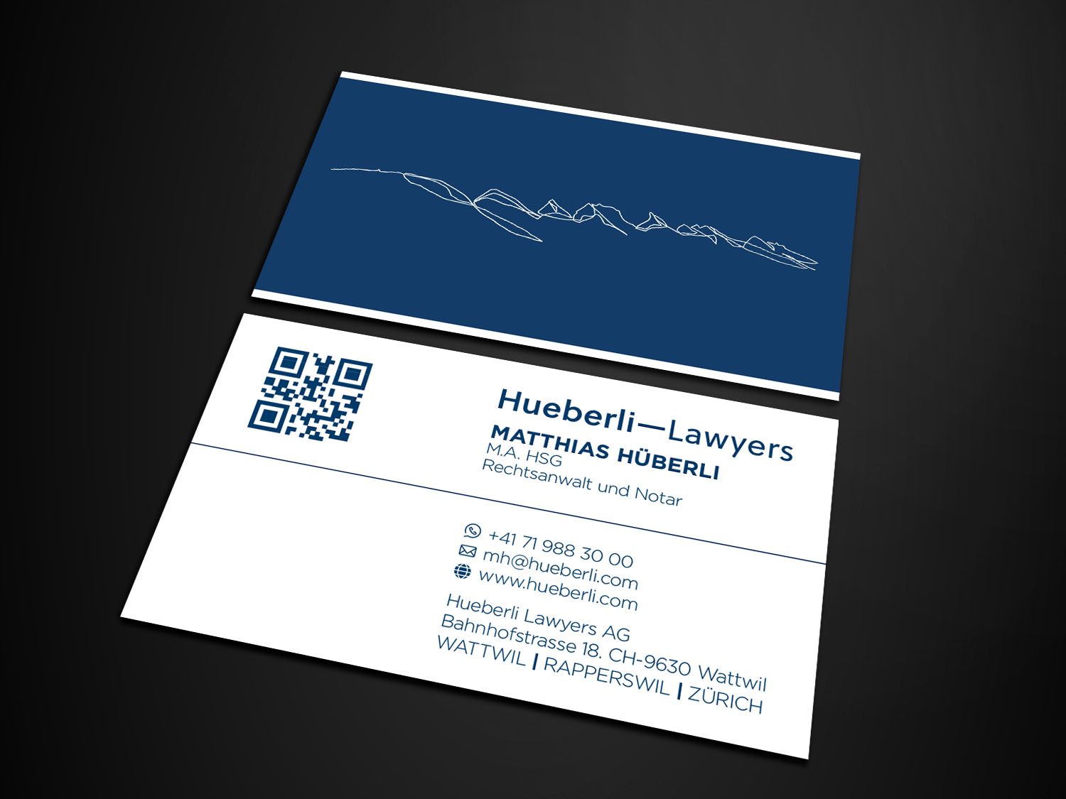 Business Card Design by Verified artistry for Hueberli Lawyers AG | Design #23438946