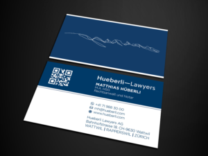 Business Card Design by Verified artistry for Hueberli Lawyers AG | Design: #23438949