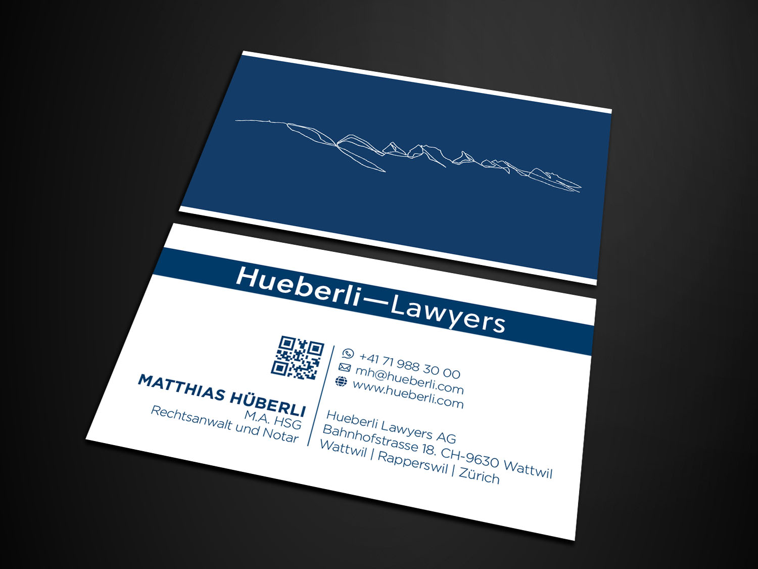 Business Card Design by Verified artistry for Hueberli Lawyers AG | Design #23438950