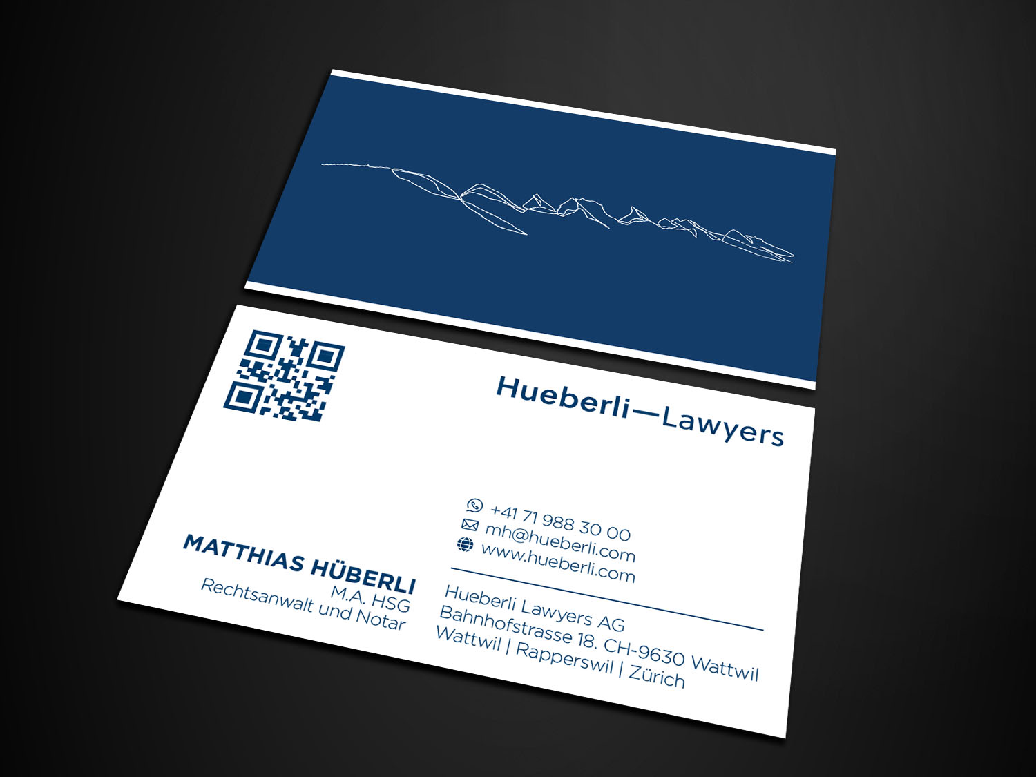 Business Card Design by Verified artistry for Hueberli Lawyers AG | Design #23438951