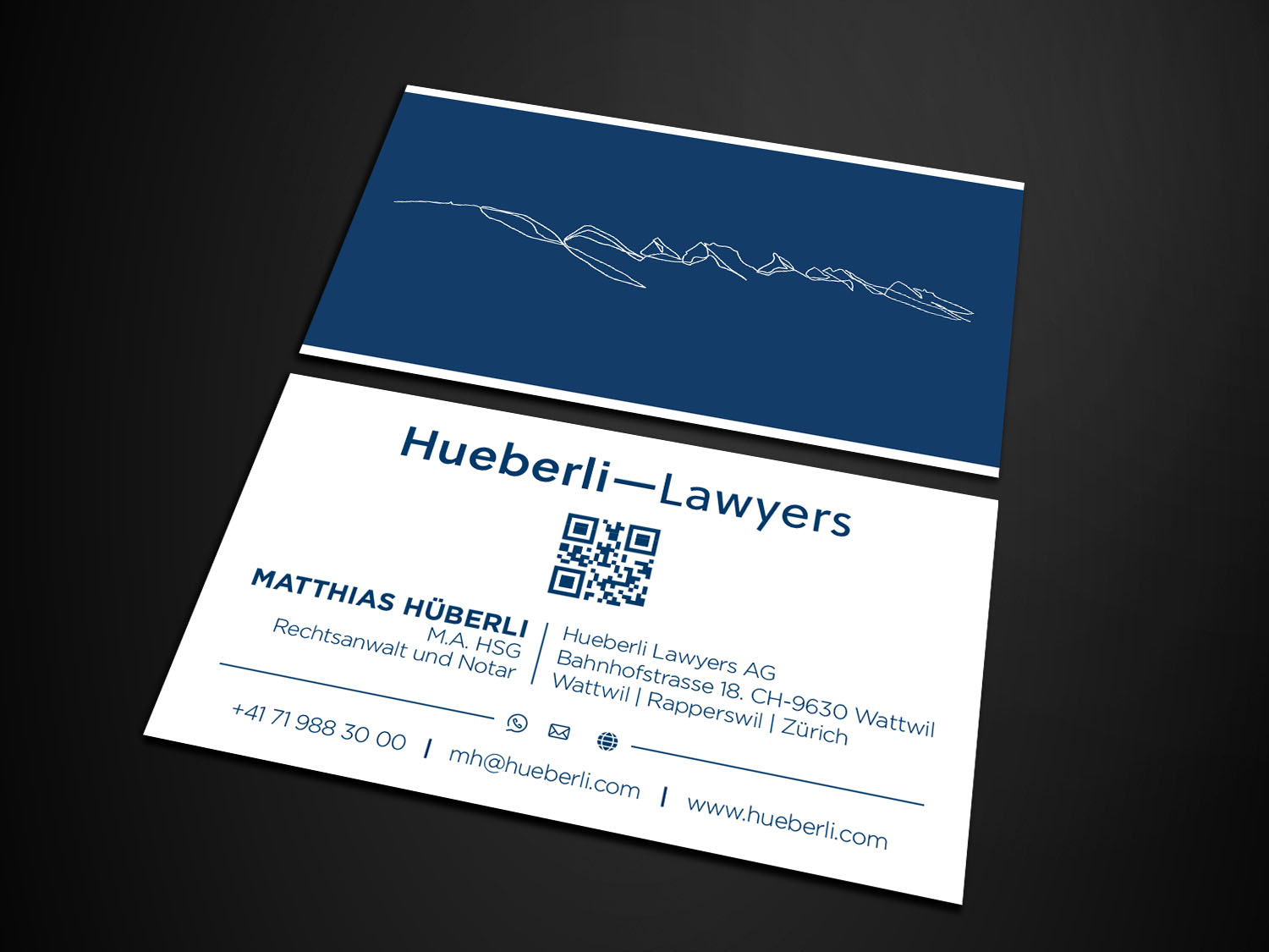 Business Card Design by Verified artistry for Hueberli Lawyers AG | Design #23438952