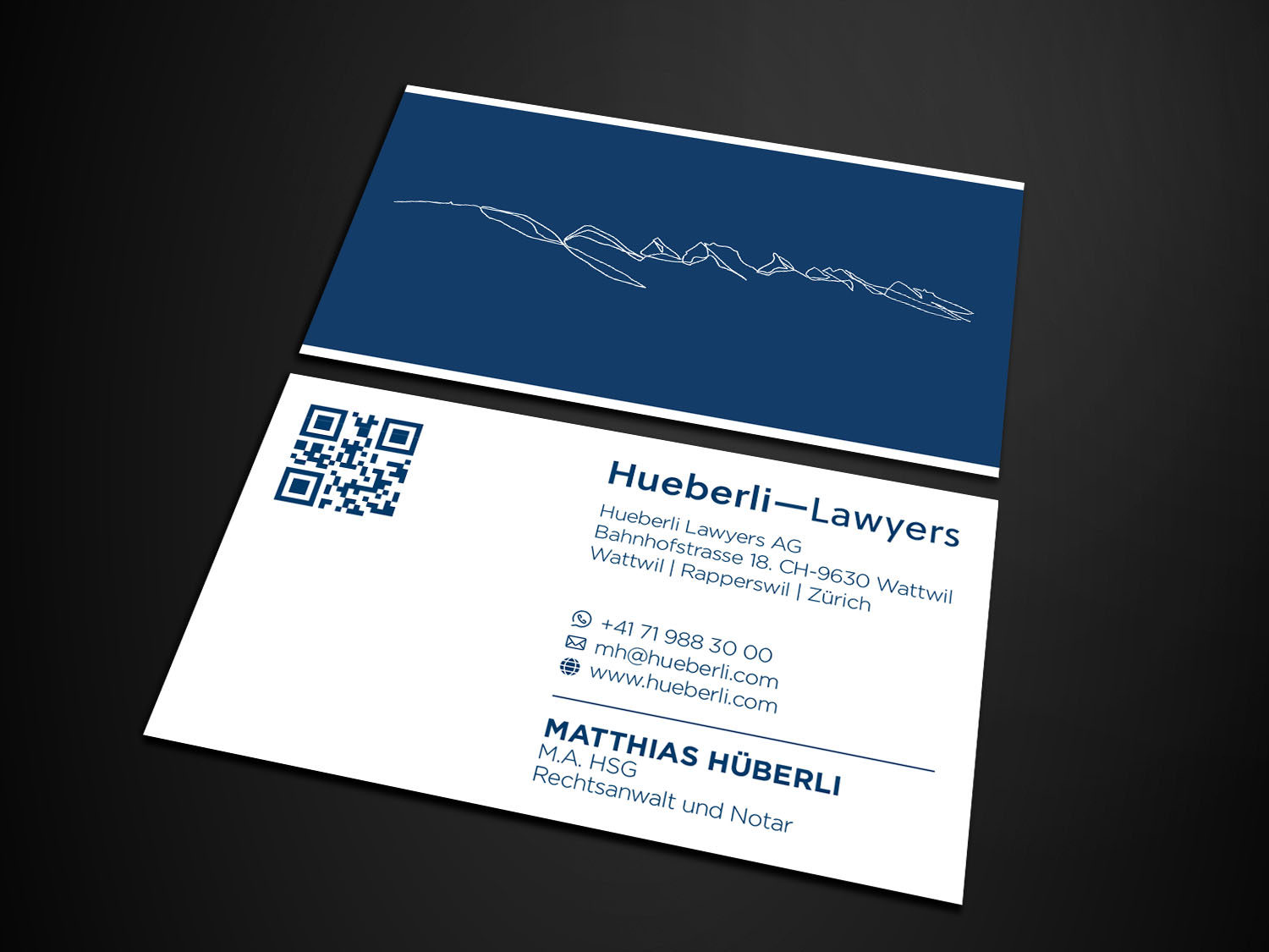 Business Card Design by Verified artistry (Design garden) for Hueberli Lawyers AG | Design #23438953