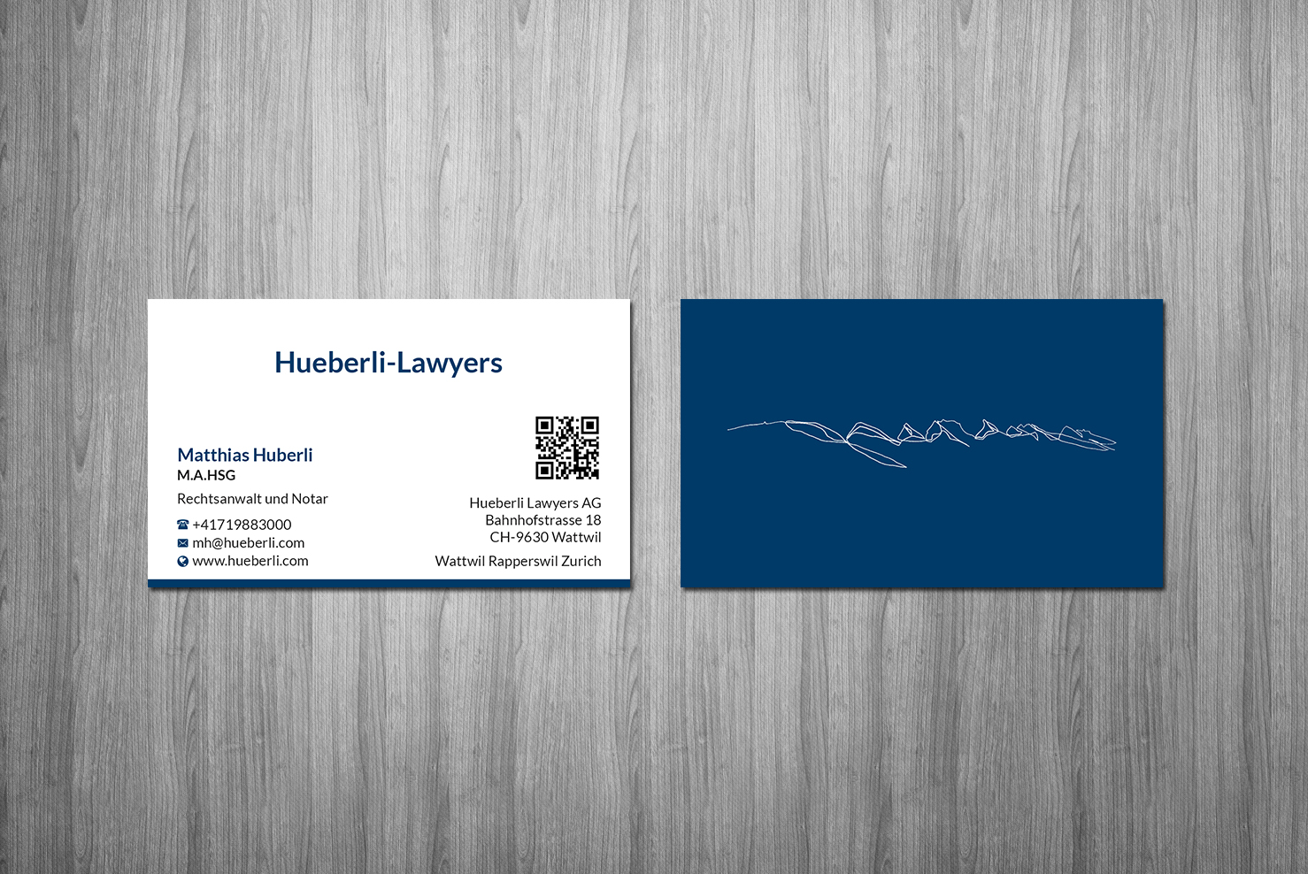 Business Card Design by Creations Box 2015 for Hueberli Lawyers AG | Design #23463016