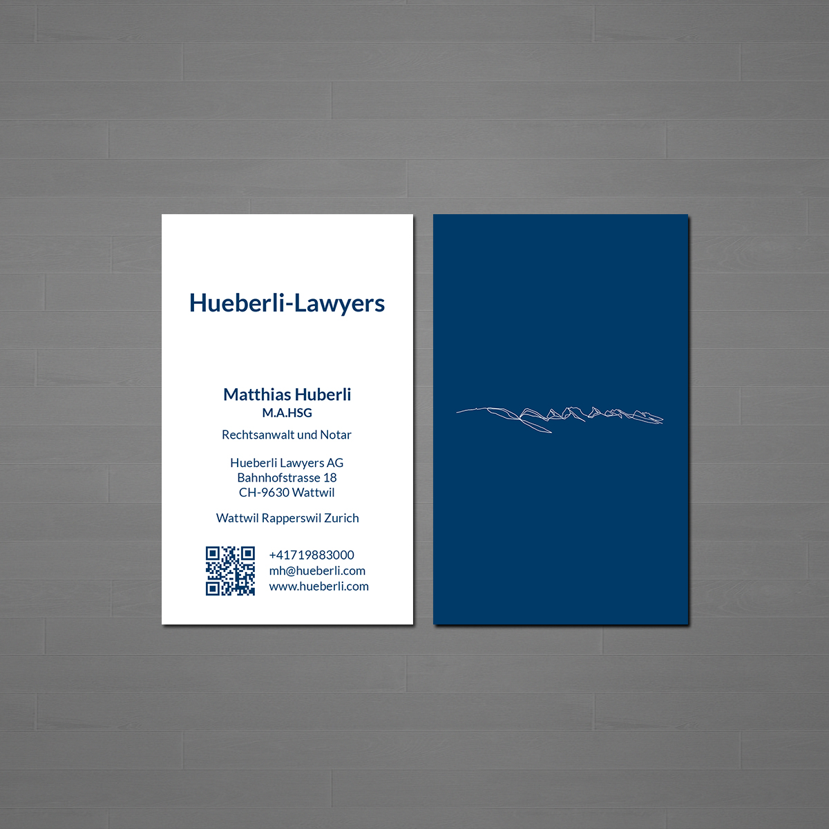 Business Card Design by Creations Box 2015 for Hueberli Lawyers AG | Design #23463026