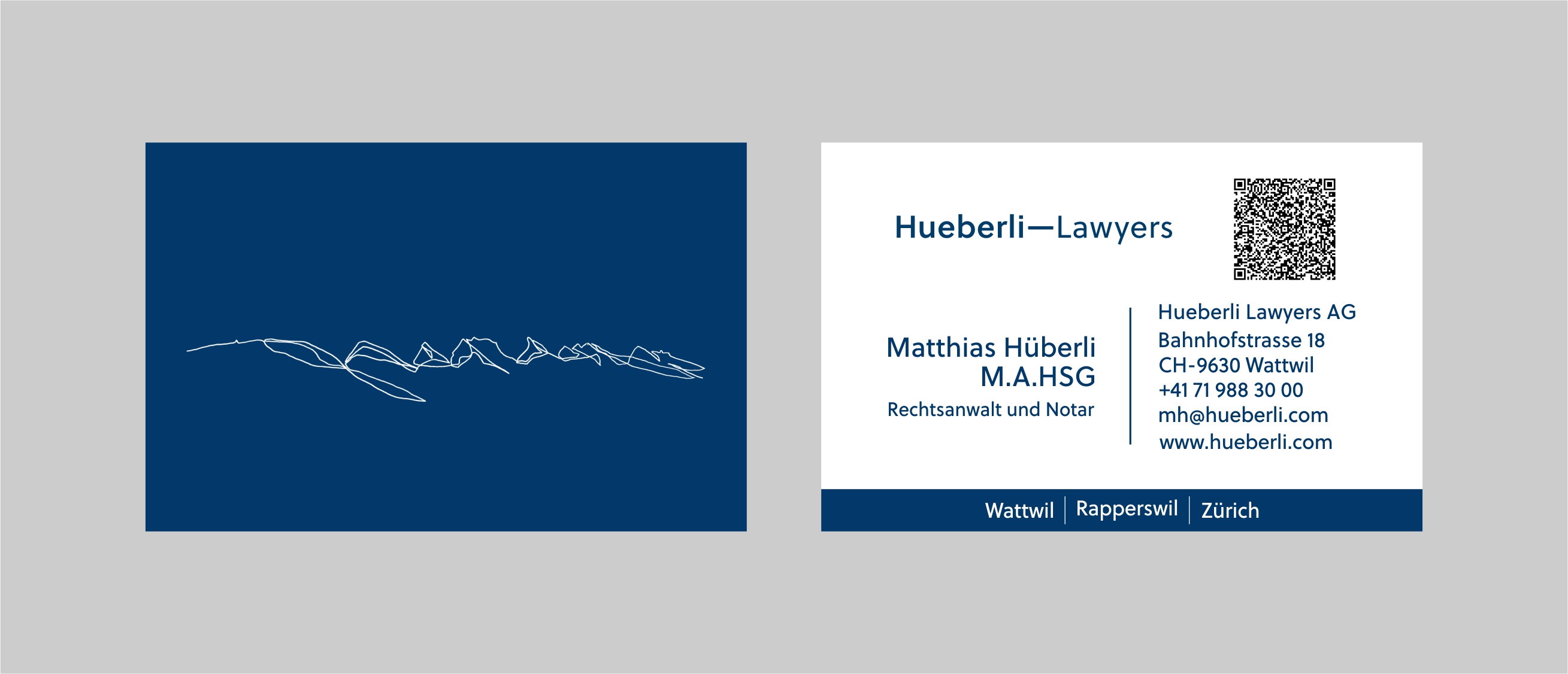 Visitenkarten-Design von V Solutions für Hueberli Lawyers AG | Design #23431158