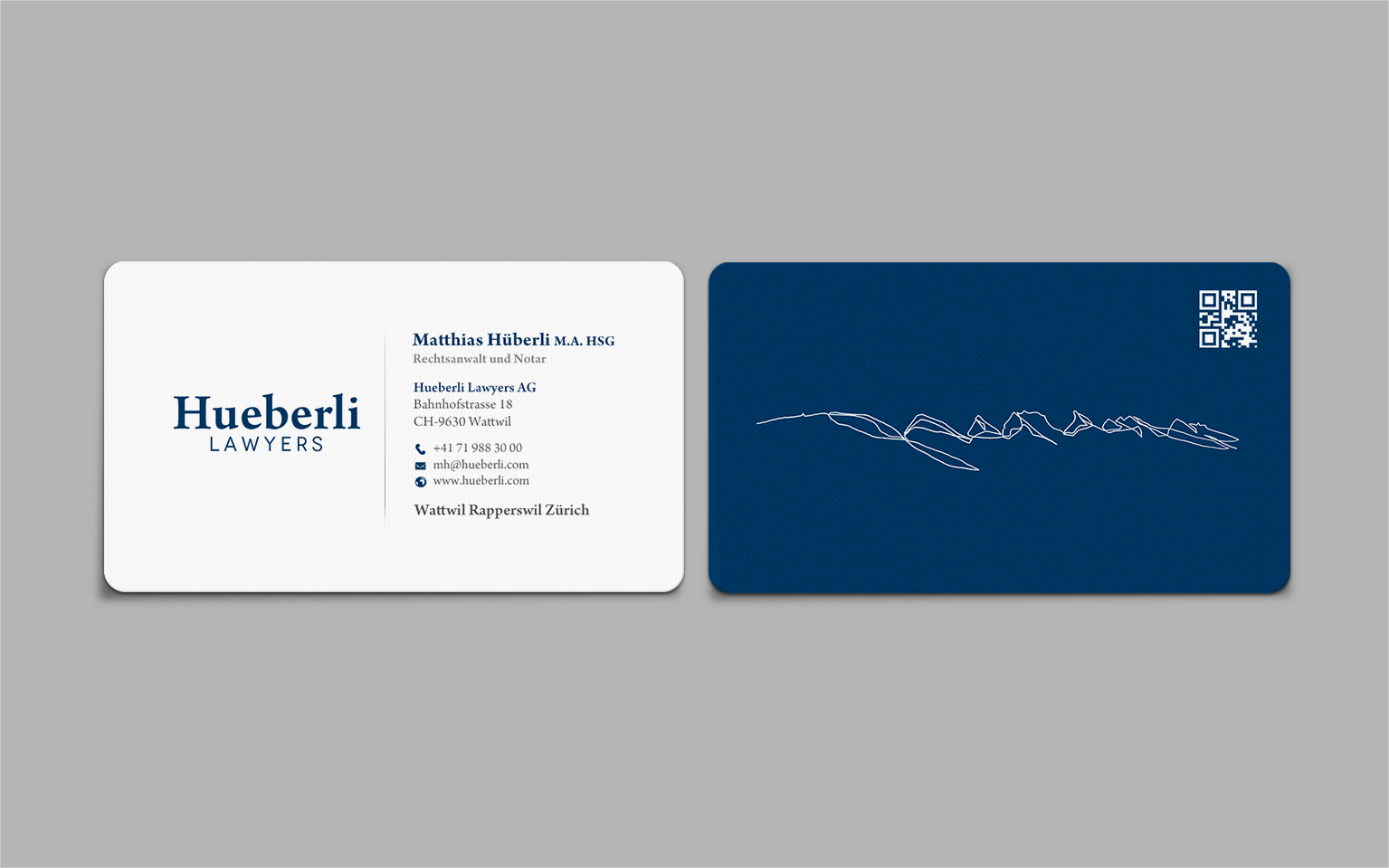 Business Card Design by chandrayaan.creative for Hueberli Lawyers AG | Design #23447096