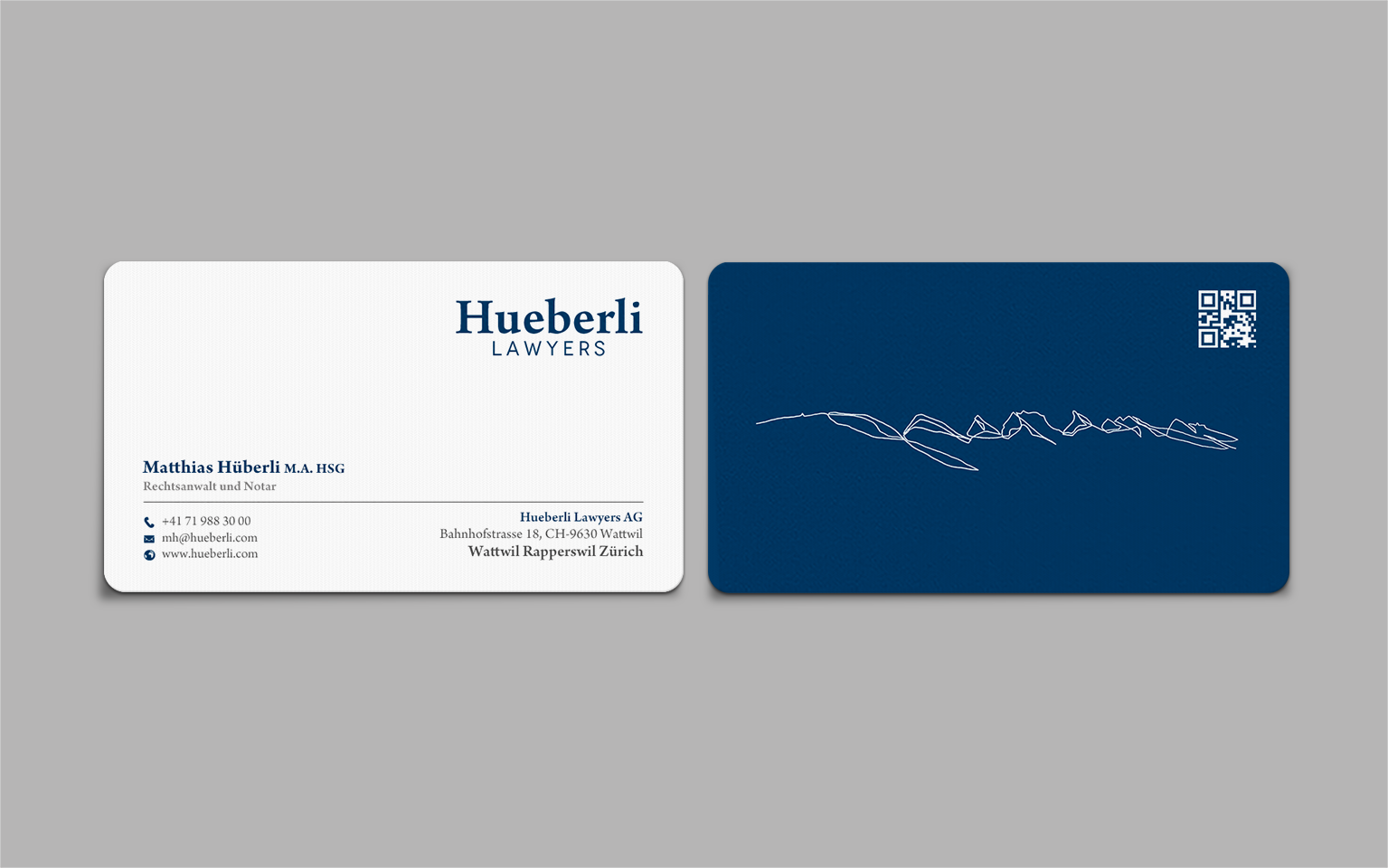 Business Card Design by chandrayaan.creative for Hueberli Lawyers AG | Design #23447097