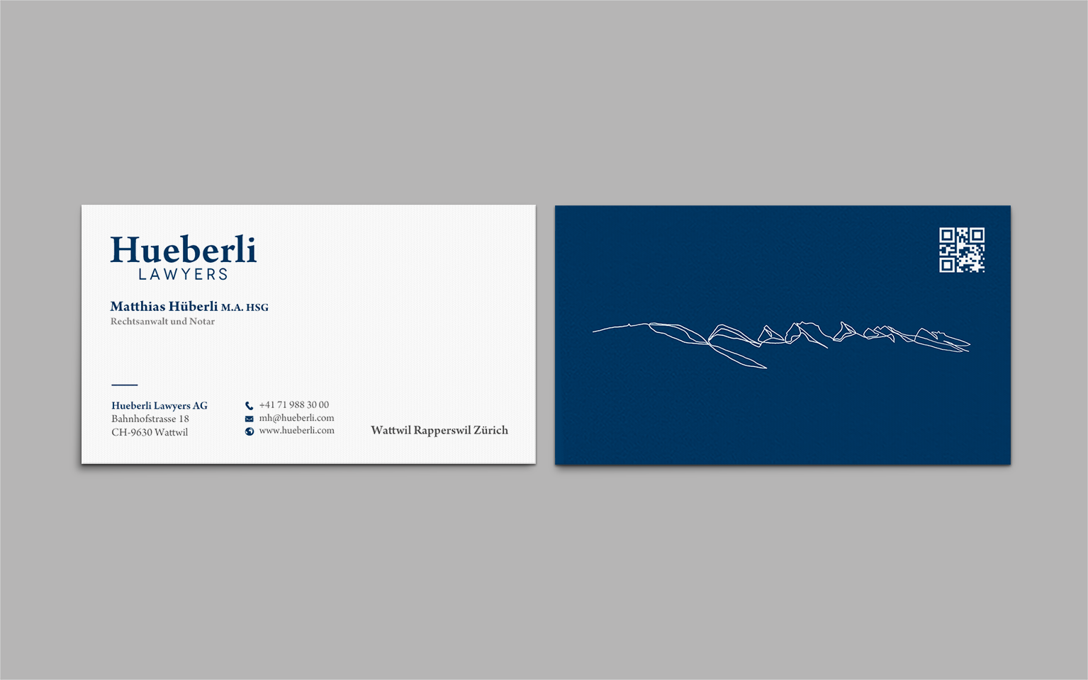 Business Card Design by chandrayaan.creative for Hueberli Lawyers AG | Design #23447099