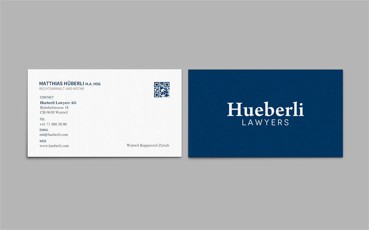 Business Card Design by chandrayaan.creative for Hueberli Lawyers AG | Design #23447103