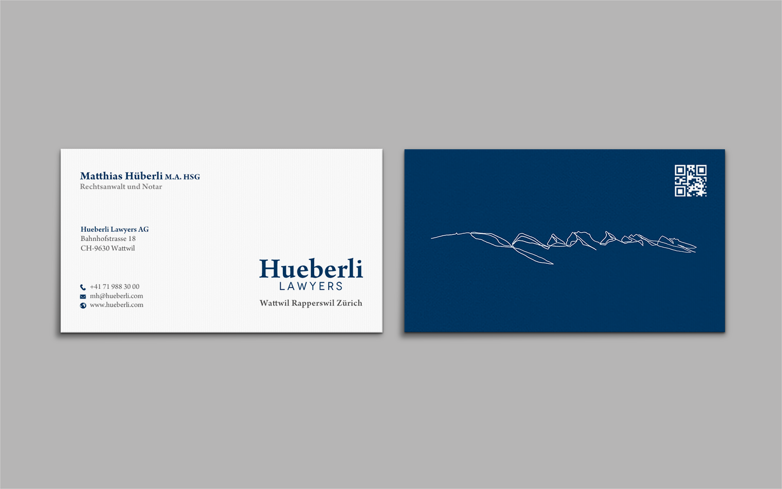 Business Card Design by chandrayaan.creative for Hueberli Lawyers AG | Design #23447111
