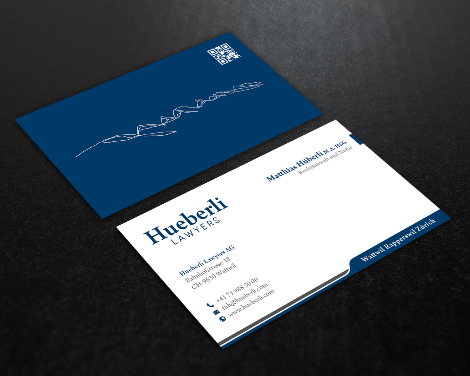 Business Card Design by chandrayaan.creative for Hueberli Lawyers AG | Design #23447118
