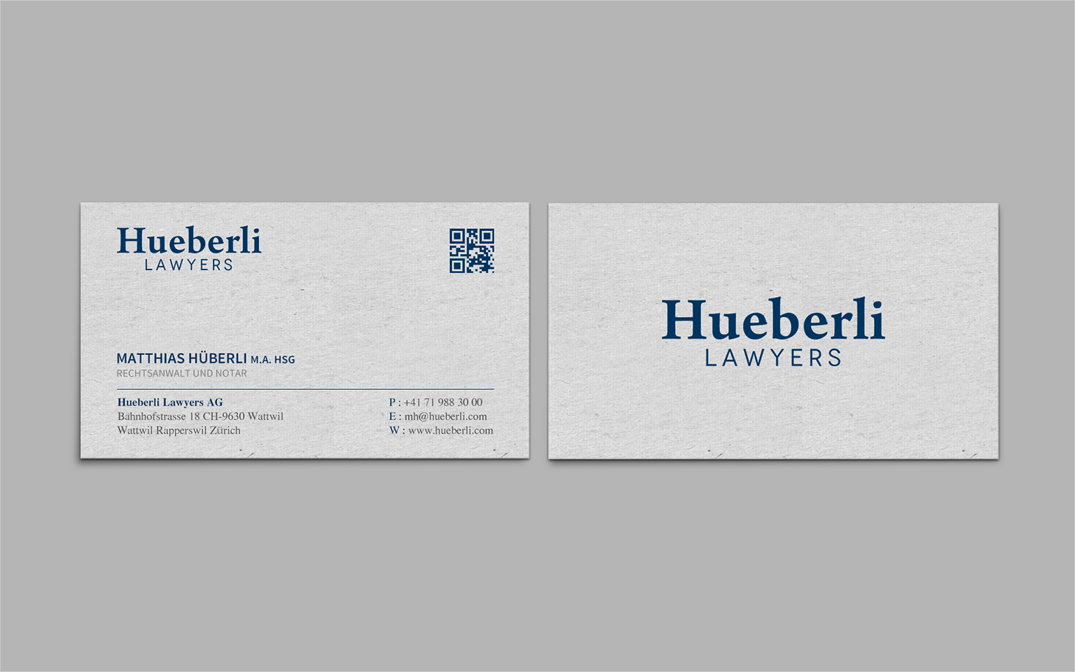 Business Card Design by chandrayaan.creative for Hueberli Lawyers AG | Design #23449142
