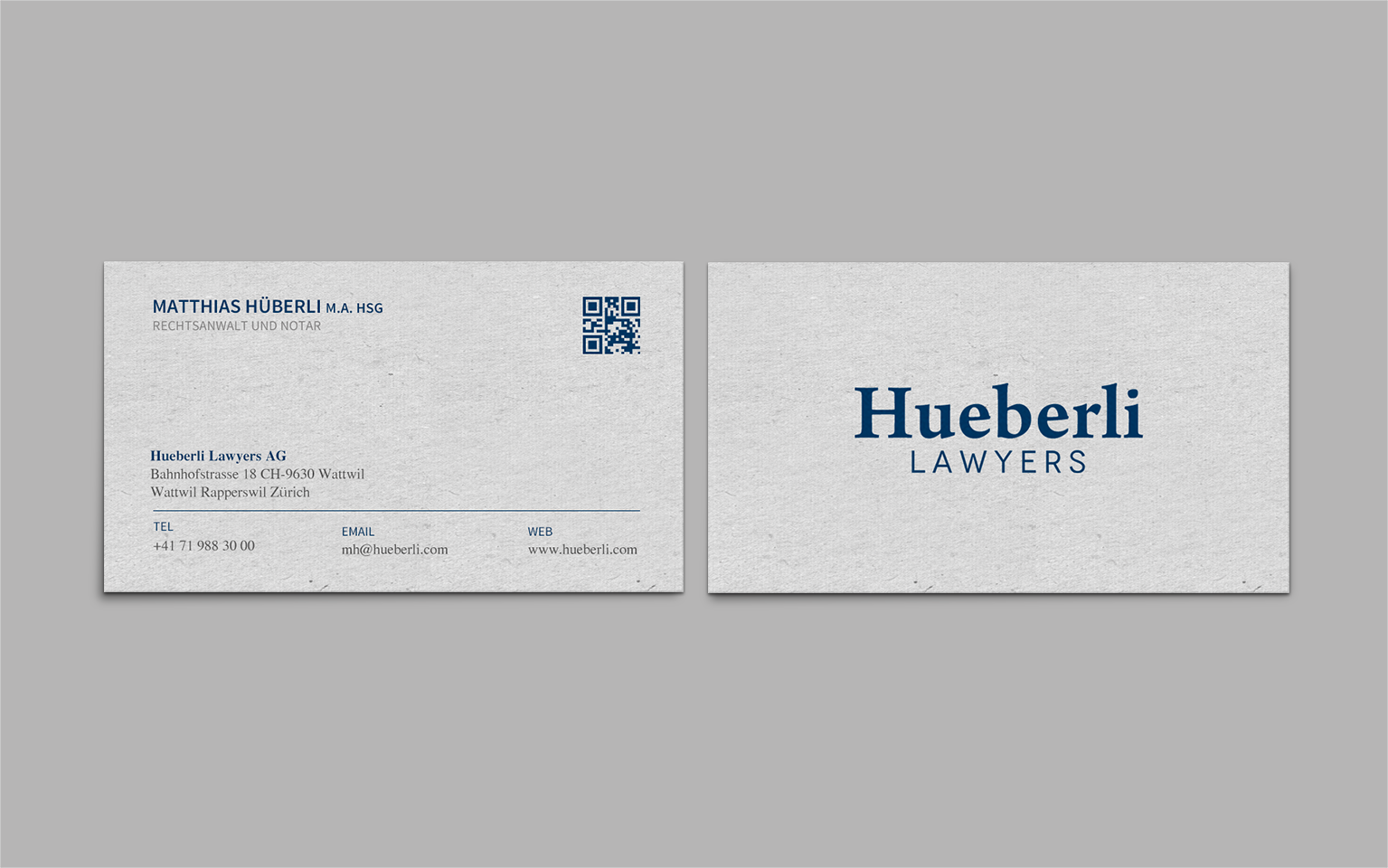 Business Card Design by chandrayaan.creative for Hueberli Lawyers AG | Design #23449144