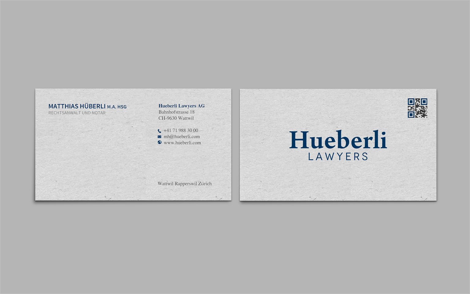 Business Card Design by chandrayaan.creative for Hueberli Lawyers AG | Design #23449145