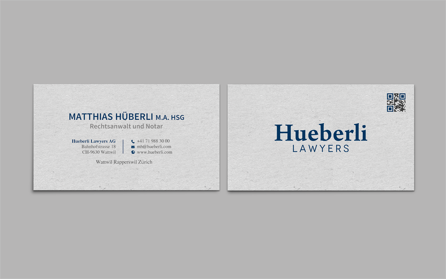 Business Card Design by chandrayaan.creative for Hueberli Lawyers AG | Design #23449147