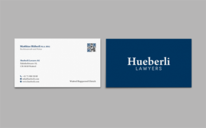 Business Card Design by chandrayaan.creative for Hueberli Lawyers AG | Design: #23449150