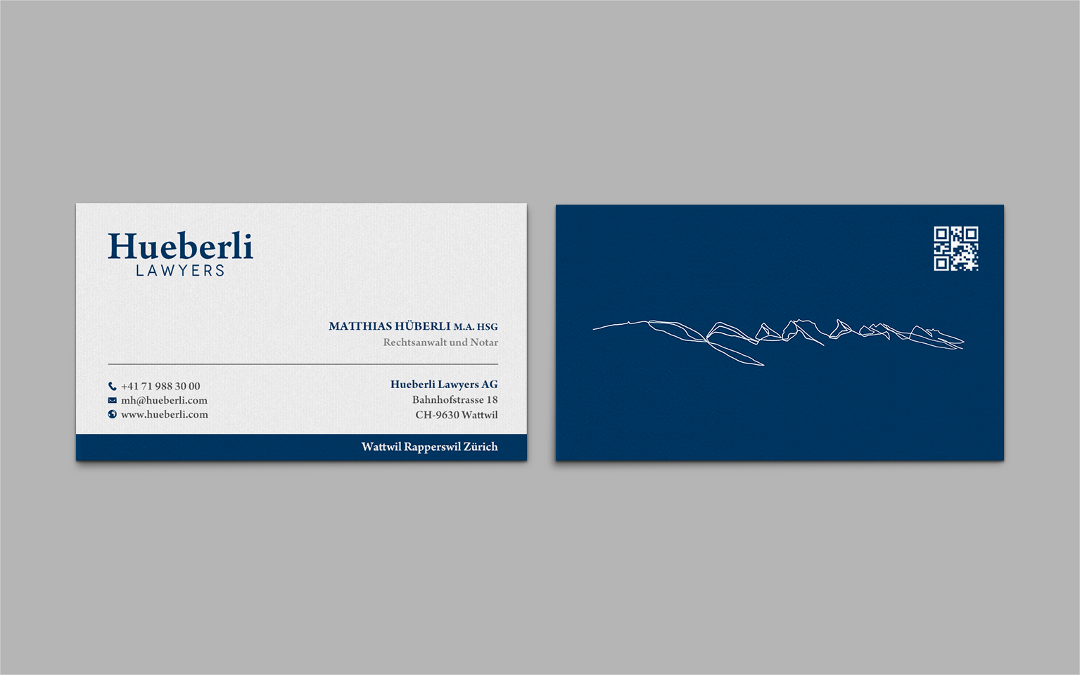 Business Card Design by chandrayaan.creative for Hueberli Lawyers AG | Design #23449155