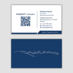 Business Card Design by T.R for Hueberli Lawyers AG | Design: #23430461