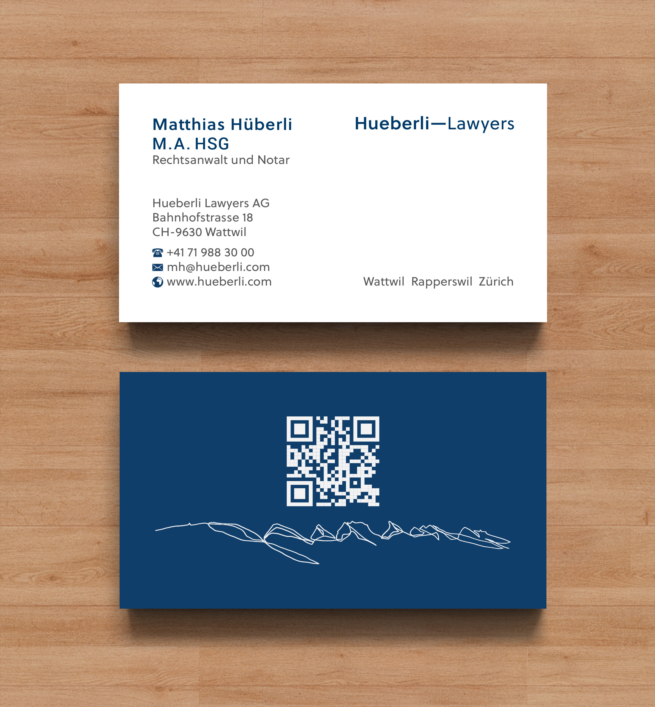 Business Card Design by R.design for Hueberli Lawyers AG | Design #23430654