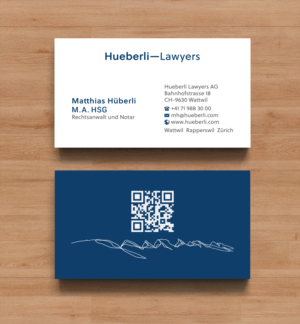 Business Card Design by R.design for Hueberli Lawyers AG | Design: #23430685