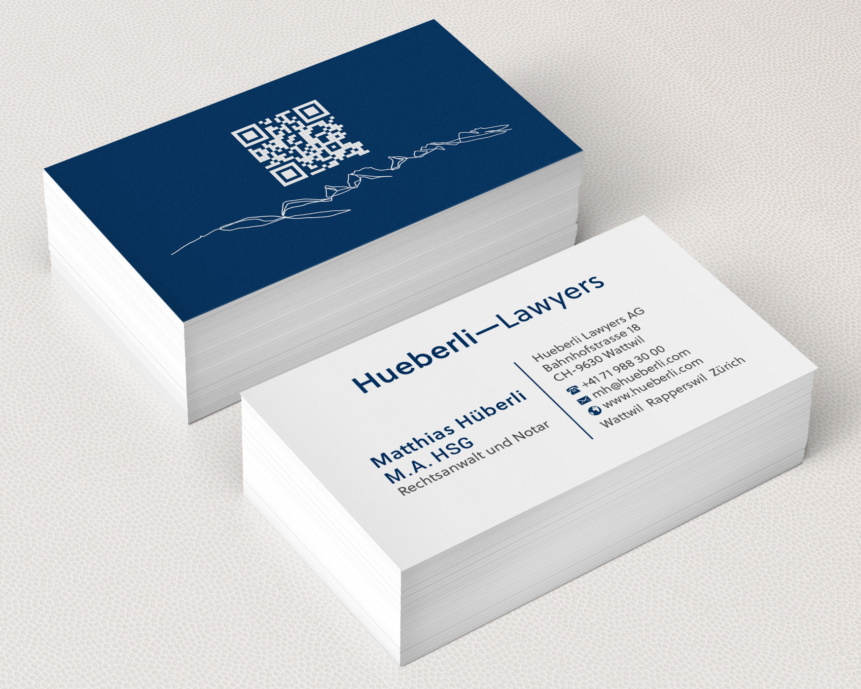 Business Card Design by R.design for Hueberli Lawyers AG | Design #23430728