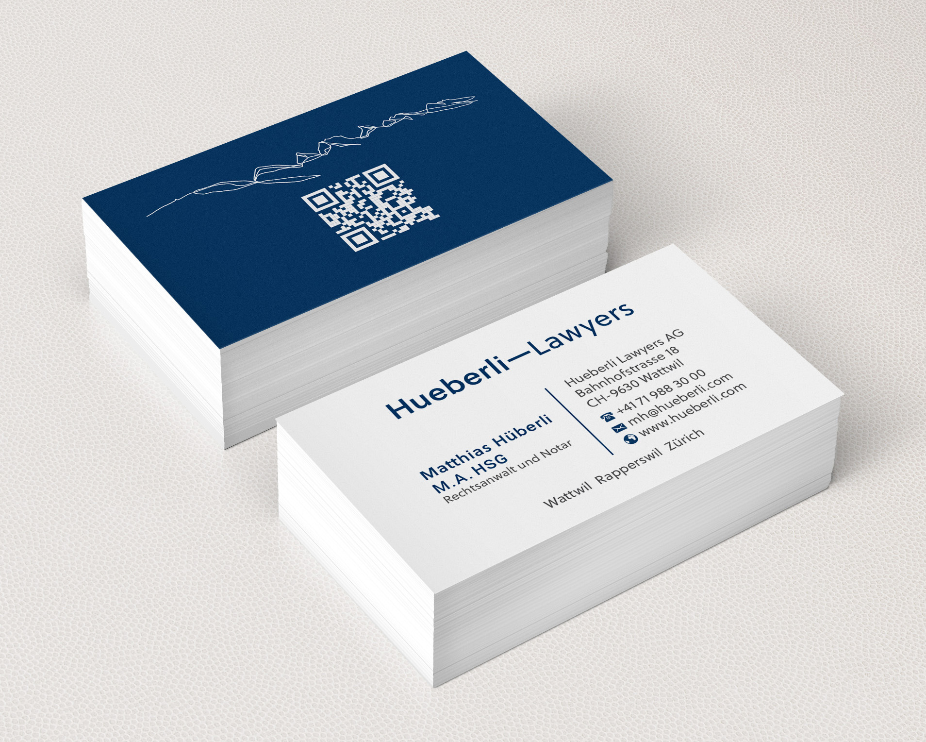 Business Card Design by R.design for Hueberli Lawyers AG | Design #23430791