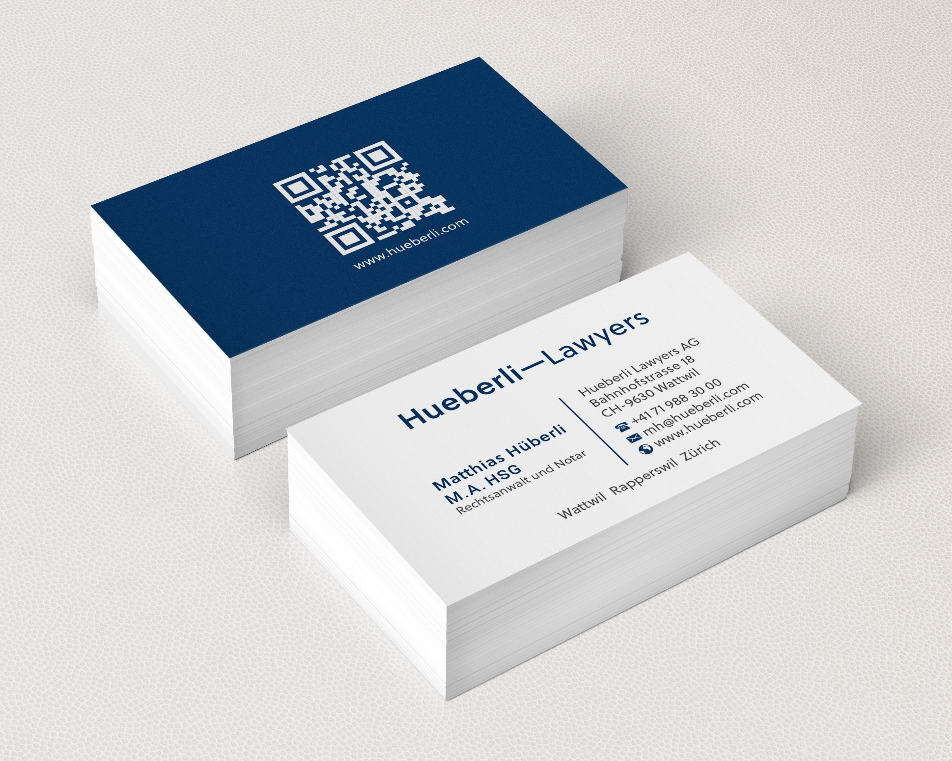 Business Card Design by R.design for Hueberli Lawyers AG | Design #23430815