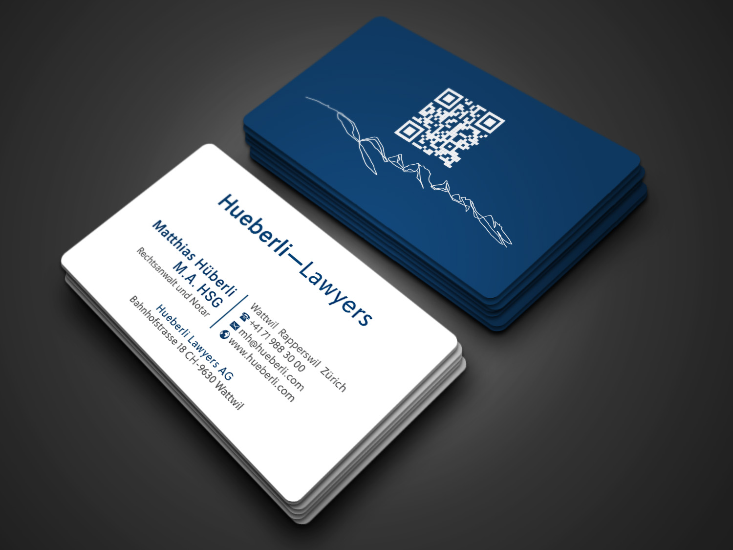 Business Card Design by R.design for Hueberli Lawyers AG | Design #23430957