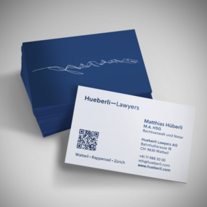 Business Card Design by MDesign for Hueberli Lawyers AG | Design: #23434659