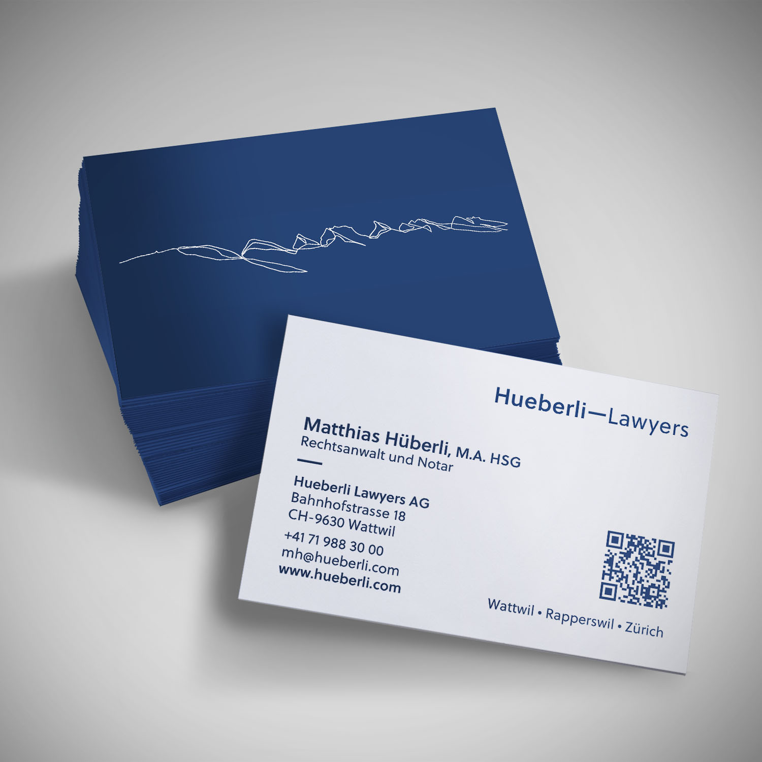 Business Card Design by MDesign for Hueberli Lawyers AG | Design #23434661