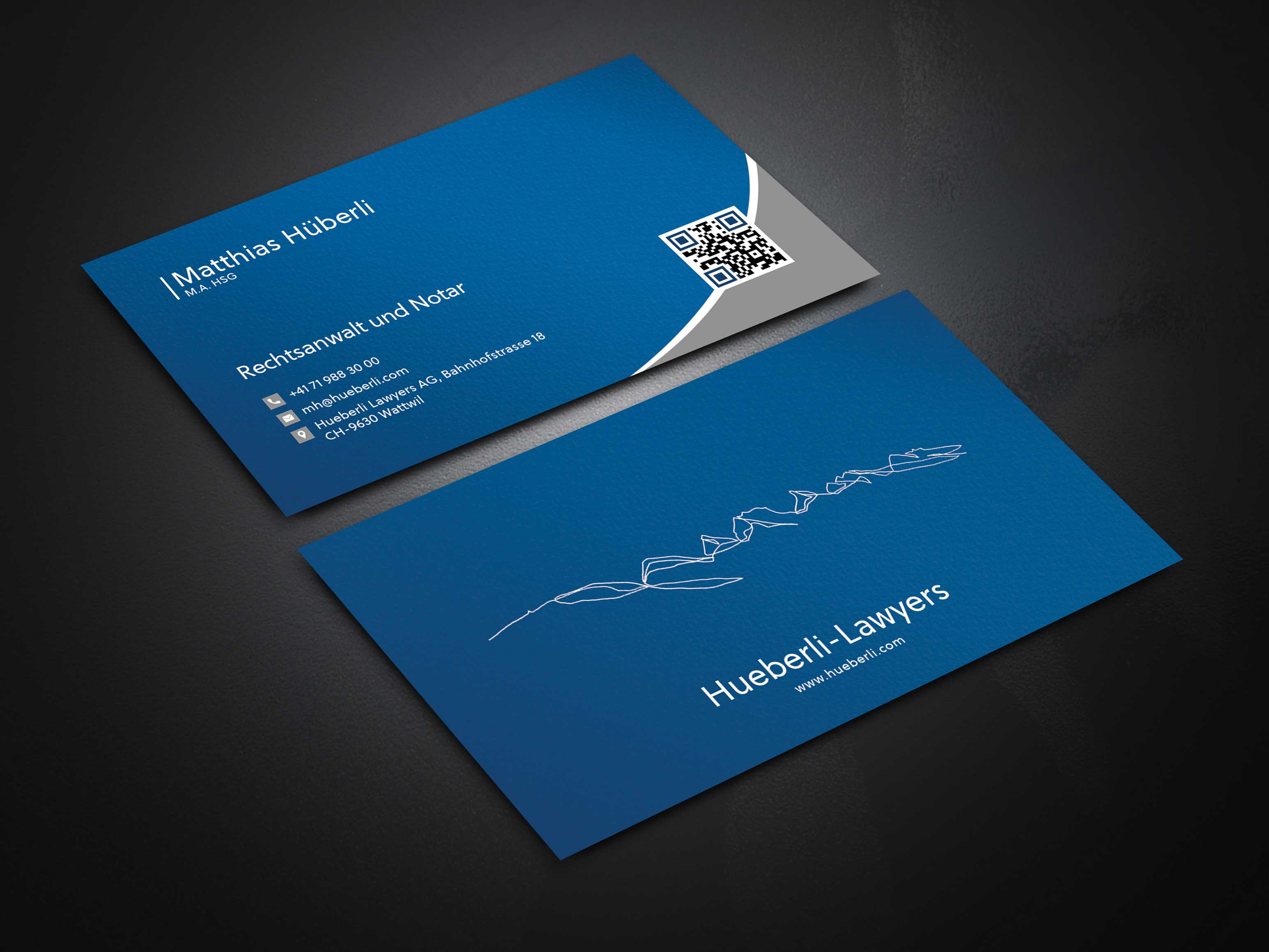 Business Card Design by Soma.Debnath for Hueberli Lawyers AG | Design #23447279