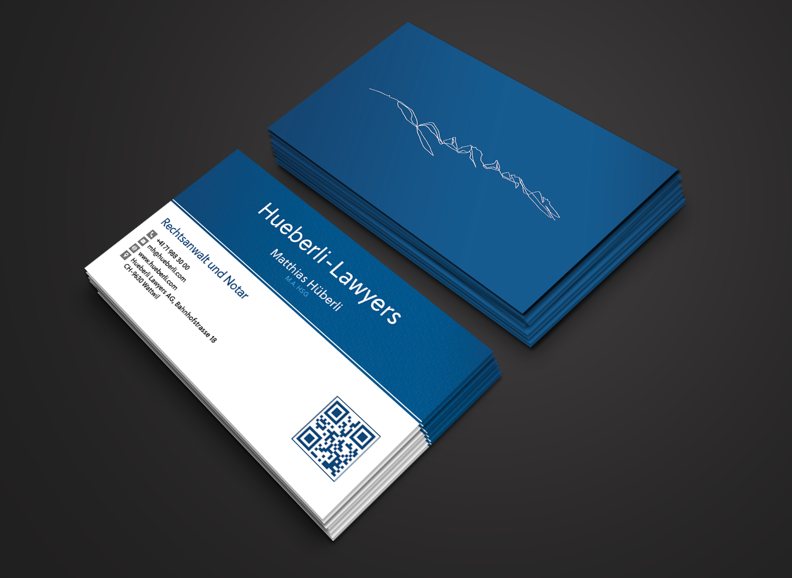 Business Card Design by Soma.Debnath for Hueberli Lawyers AG | Design #23462074