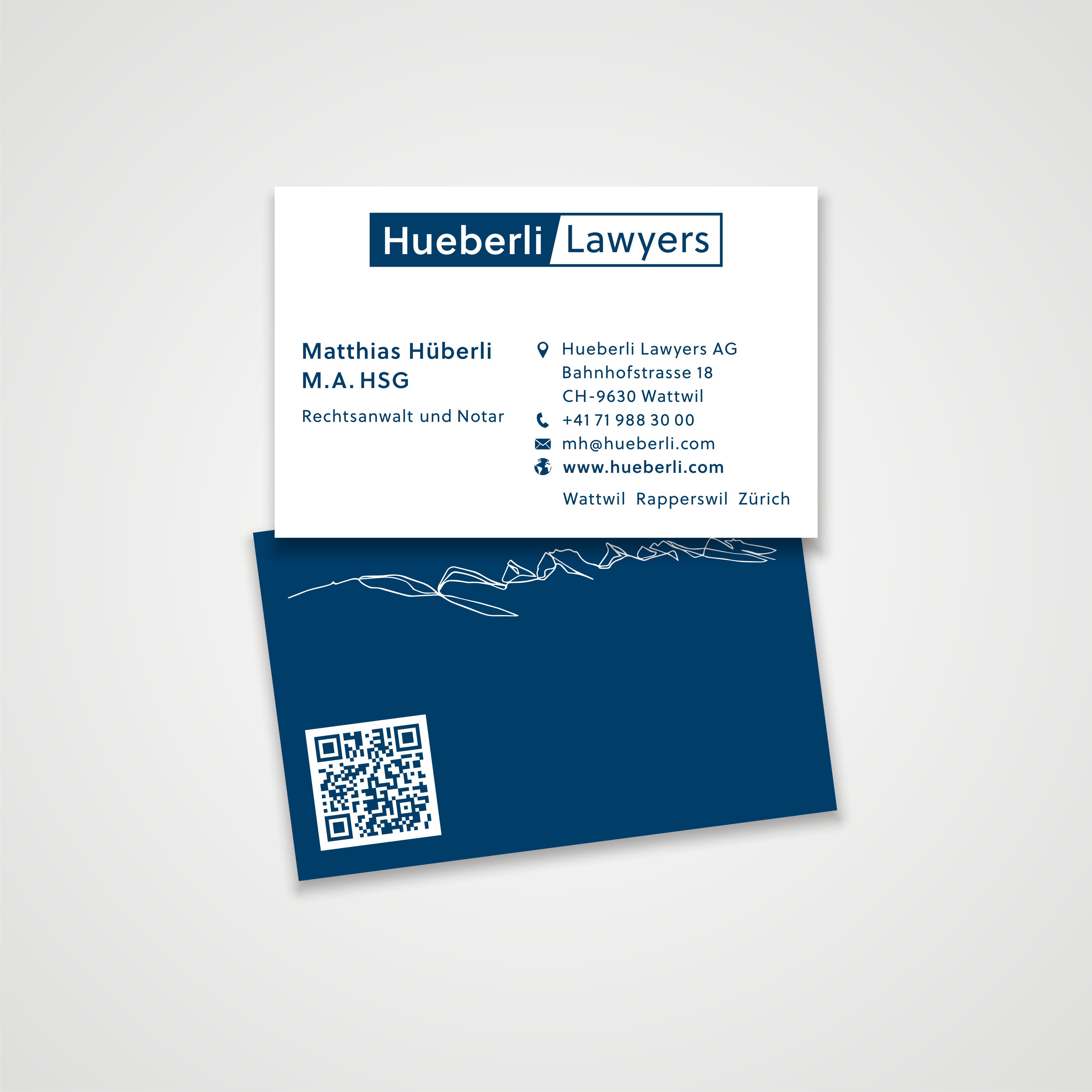 Business Card Design by Z-D°Studio™ for Hueberli Lawyers AG | Design #23493589