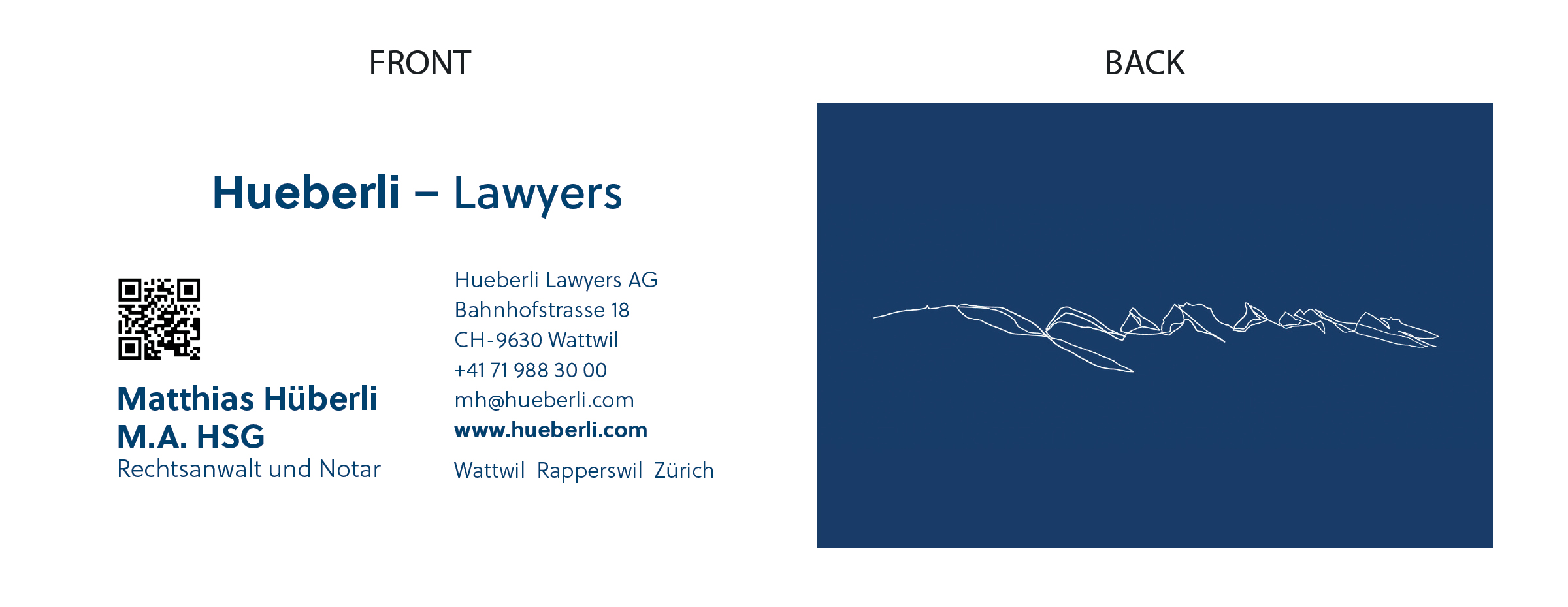 Business Card Design by nepatfan11 for Hueberli Lawyers AG | Design #23444691