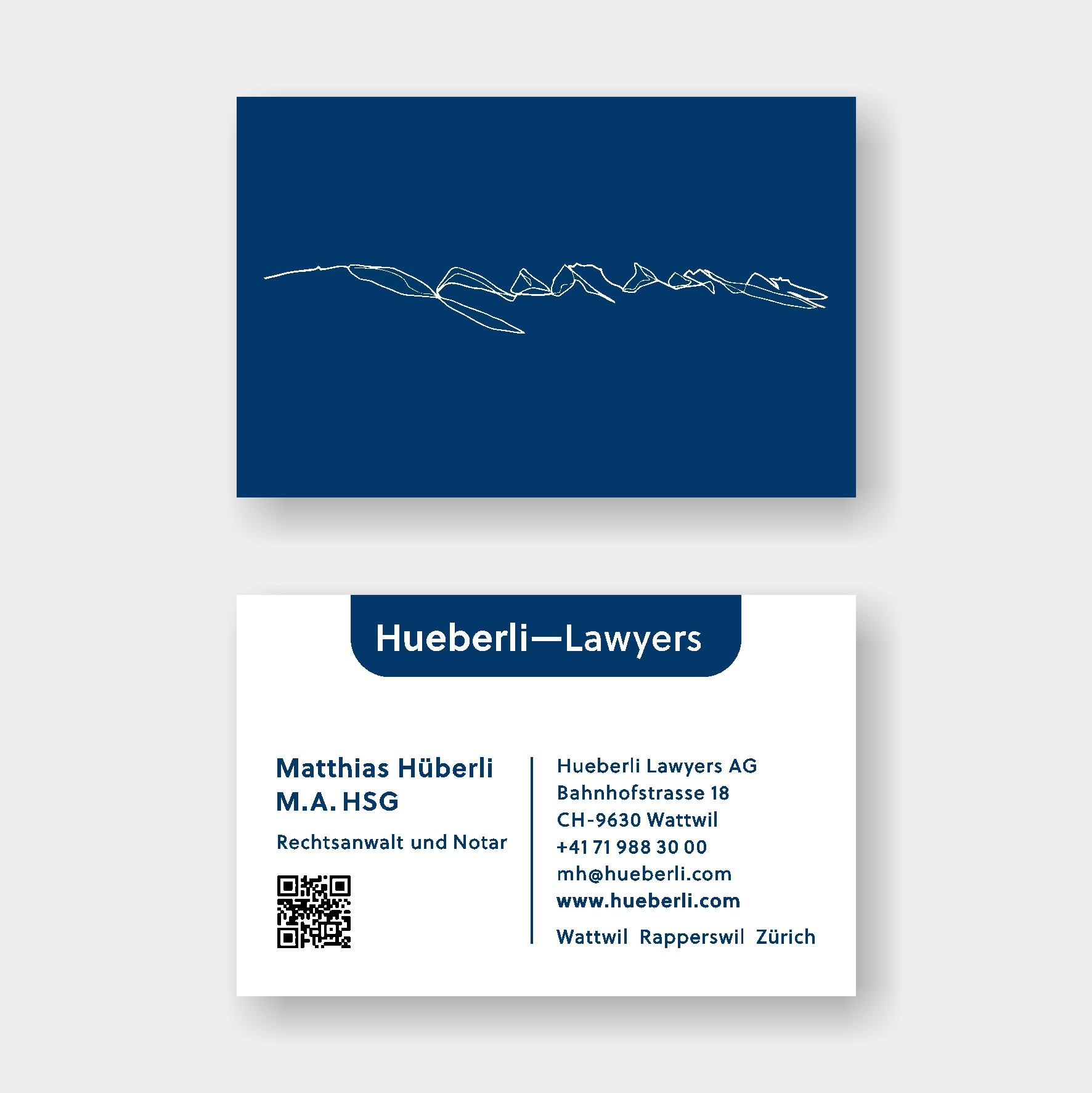 Diseño de Tarjeta de Presentación por Bhakti Prasetio para Hueberli Lawyers AG | Diseño #23469856