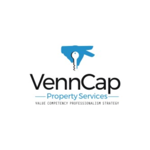 VennCap Property  Services with these words integrated somehow in the logo Value Competency Professionalism Strategy | Logo Design by iamrady