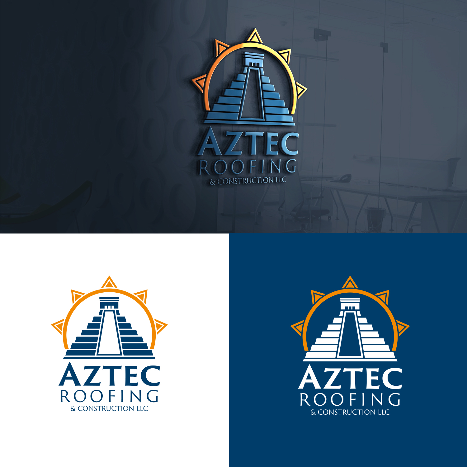 Logo-Design von designbysy für Aztec Roofing & Construction LLC | Design #23471338