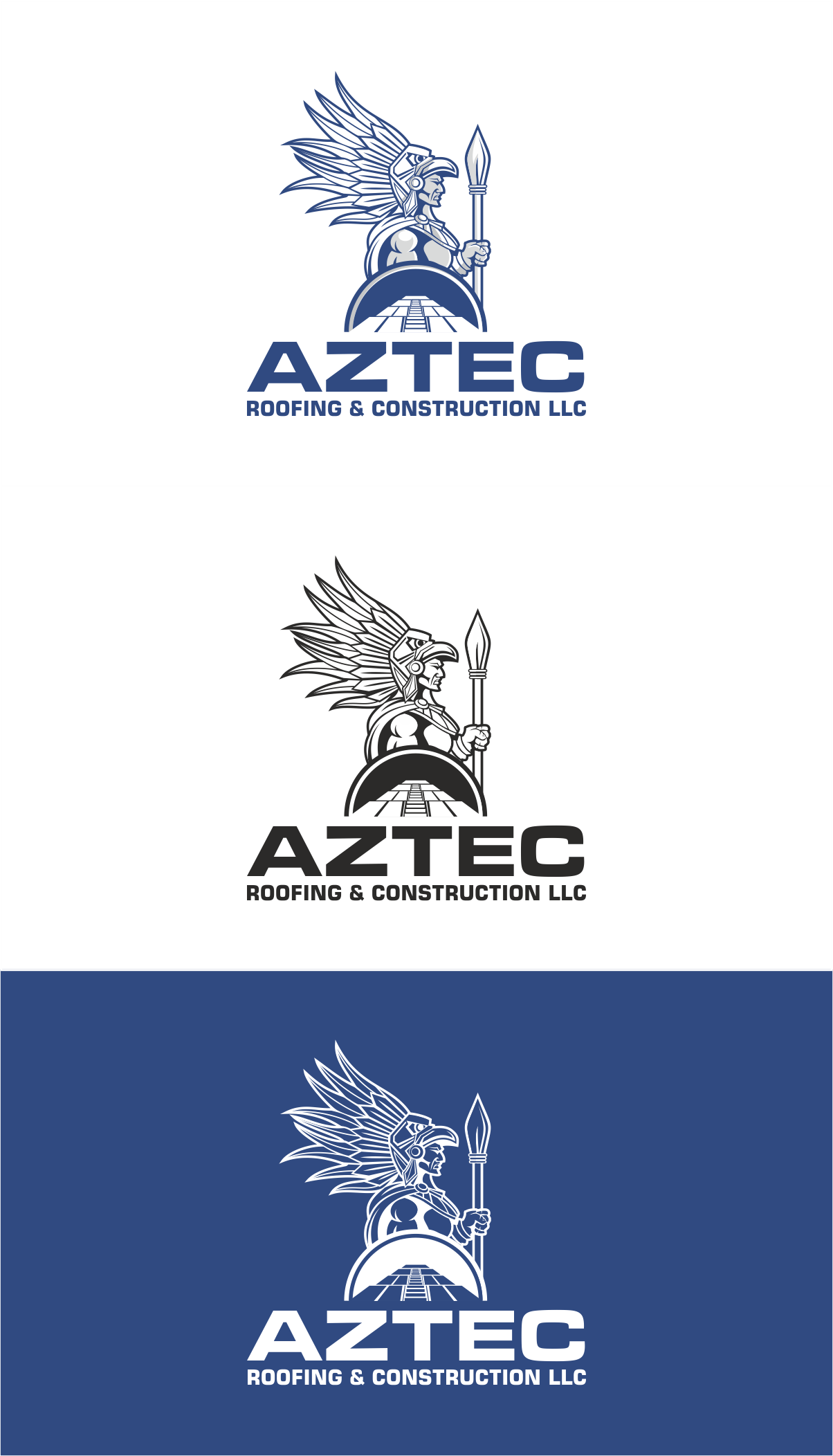 Logo Design by chameerakasundb for Aztec Roofing & Construction LLC | Design #23463897