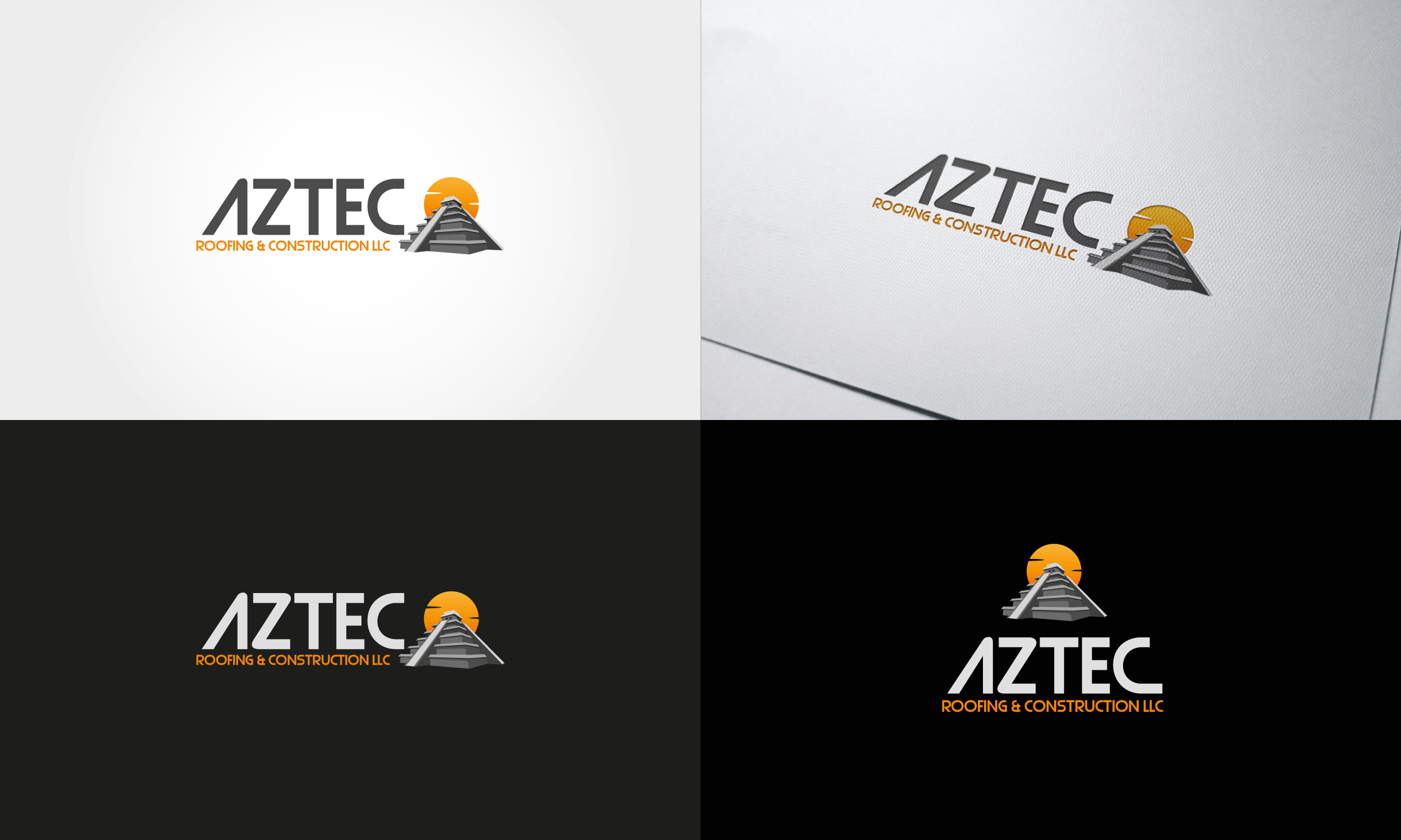 Logo Design by Logofinding for Aztec Roofing & Construction LLC | Design #23440186