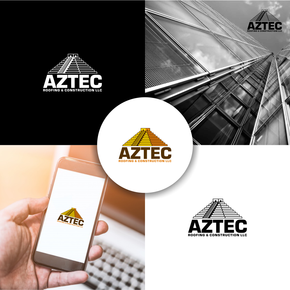 Logo Design by RullyRuby for Aztec Roofing & Construction LLC | Design #23449718