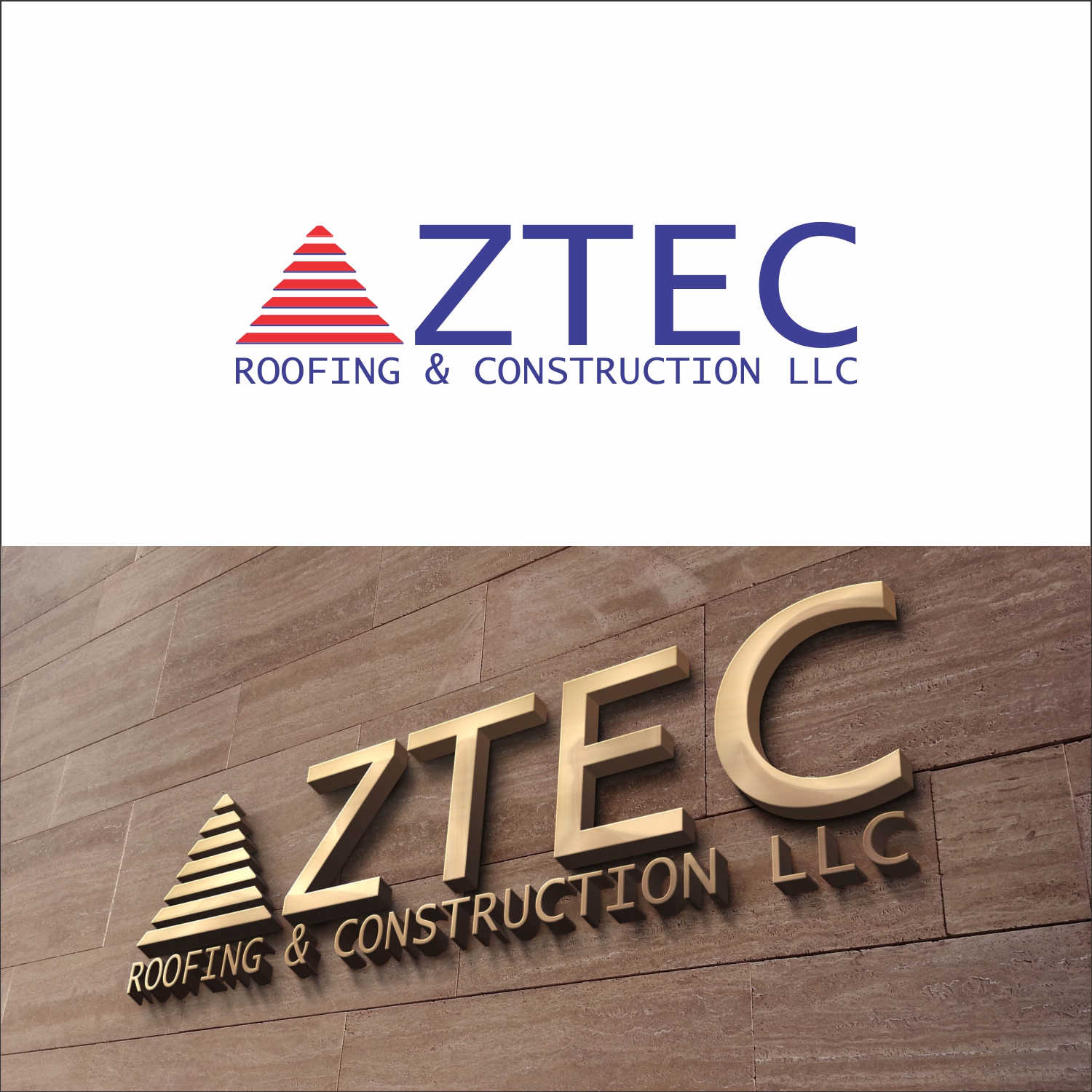 Logo Design by The Dani for Aztec Roofing & Construction LLC | Design #23449287