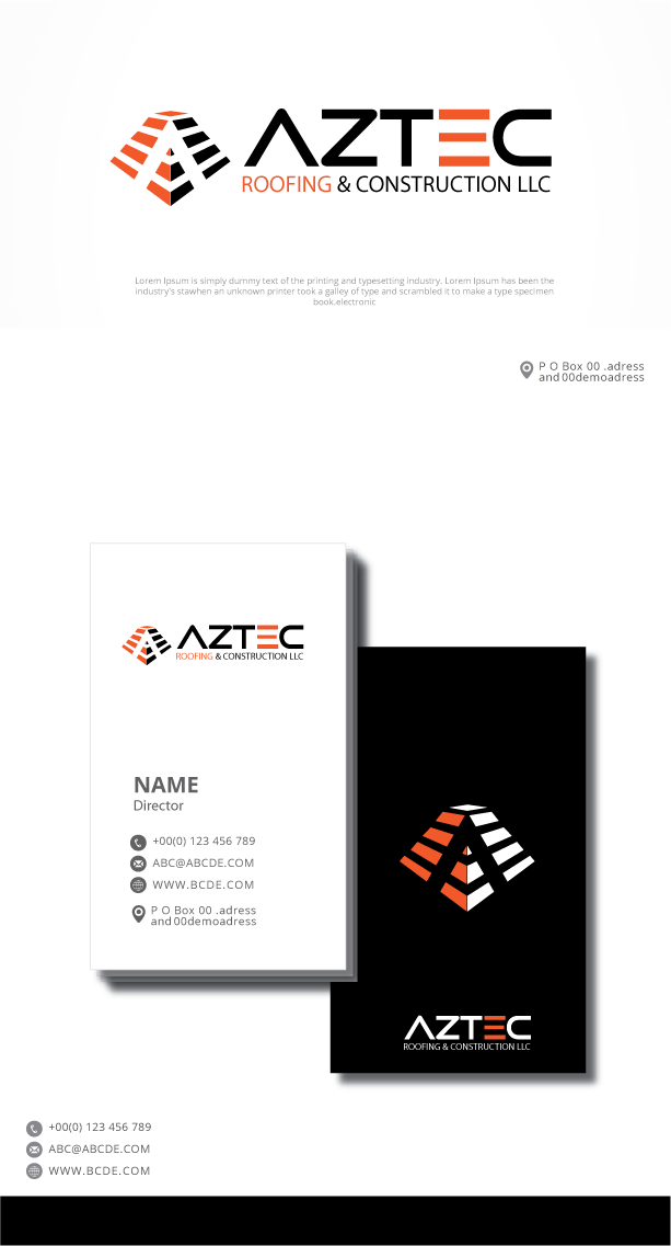 Design de Logo par graphicevolution pour Aztec Roofing & Construction LLC | Design #23442997