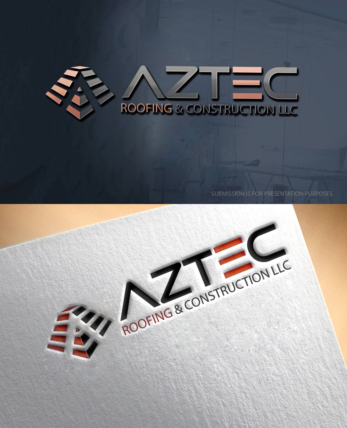Logo Design by graphicevolution for Aztec Roofing & Construction LLC | Design #23442998
