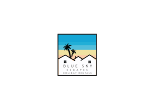Blue Sky Escapes Holiday Rentals | Logo Design by Hiccups Design