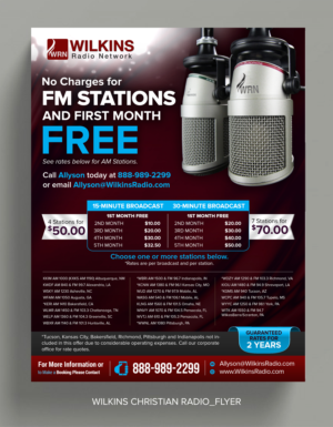 Flyer-Design von SAI DESIGNS für Wilkins Radio Network | Design #23456471